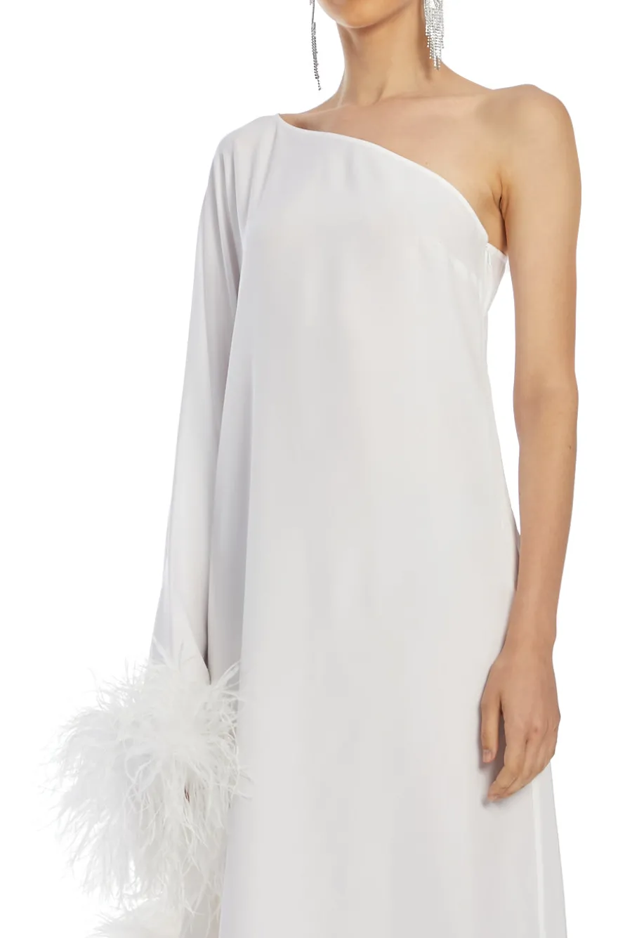 Feathered Balear Maxi Dress