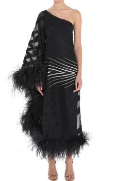 Feathered Guinness Dresss