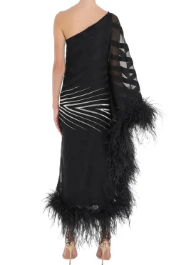 Feathered Guinness Dresss