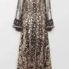 Fern Sequin Evening Dress