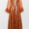 Fern Sequin Evening Dress