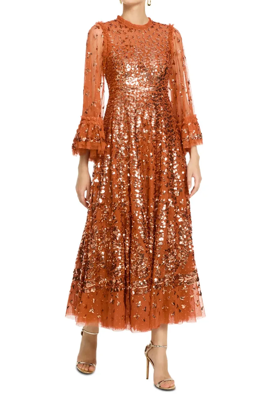 Fern Sequin Evening Dress