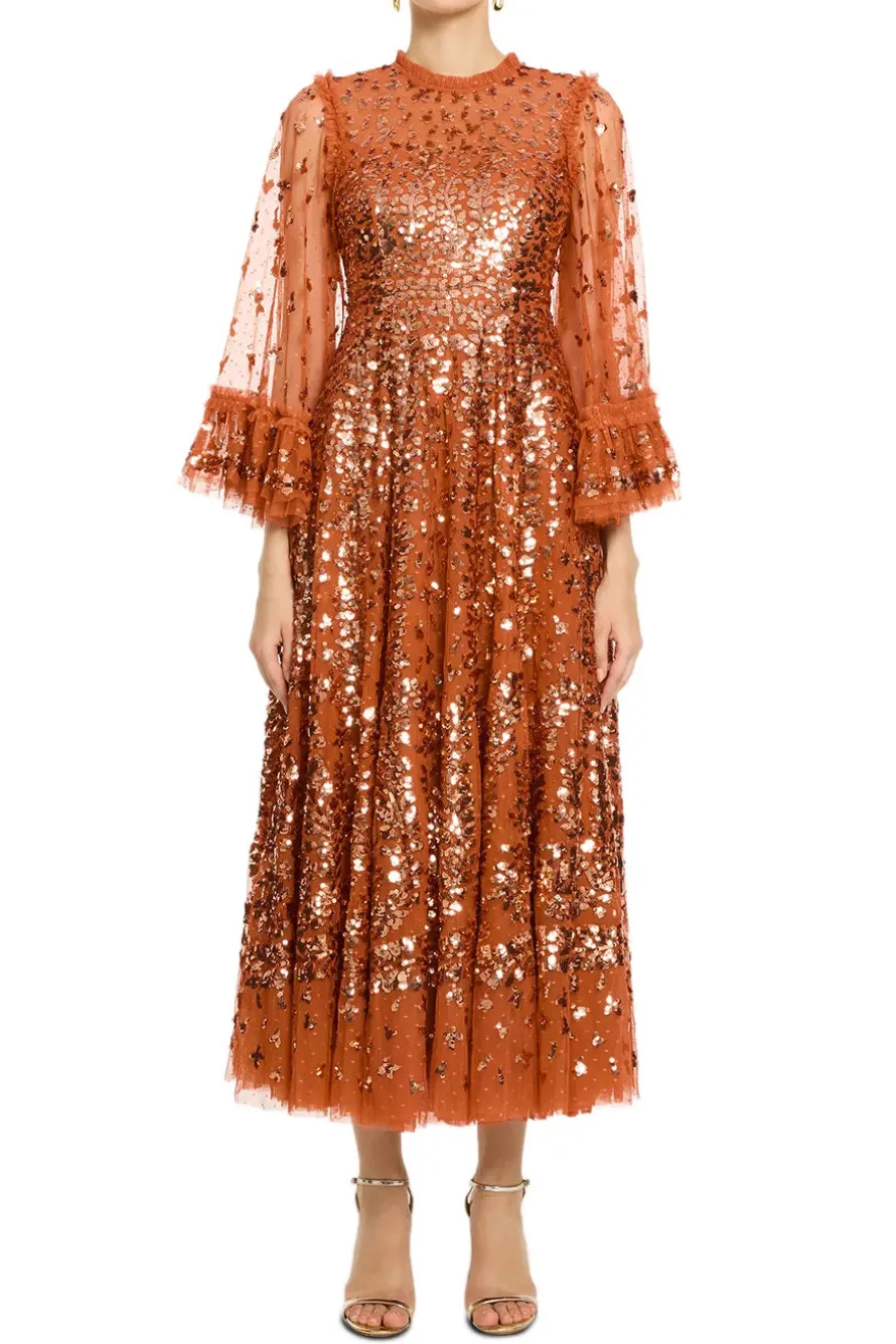Fern Sequin Evening Dress