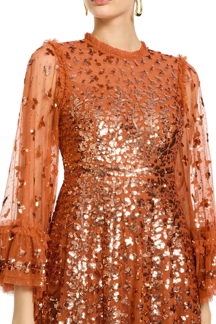 Fern Sequin Evening Dress