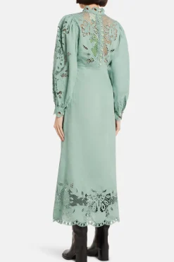 Flowing Beauty Embroidered Midi Dress