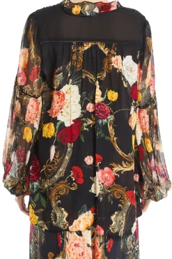 Frill Collared Floral Blouse