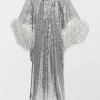 Gala Disco Feather Kaftan