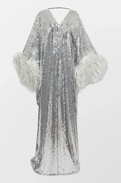 Gala Disco Feather Kaftan