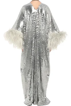Gala Disco Feather Kaftan