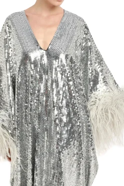 Gala Disco Feather Kaftan