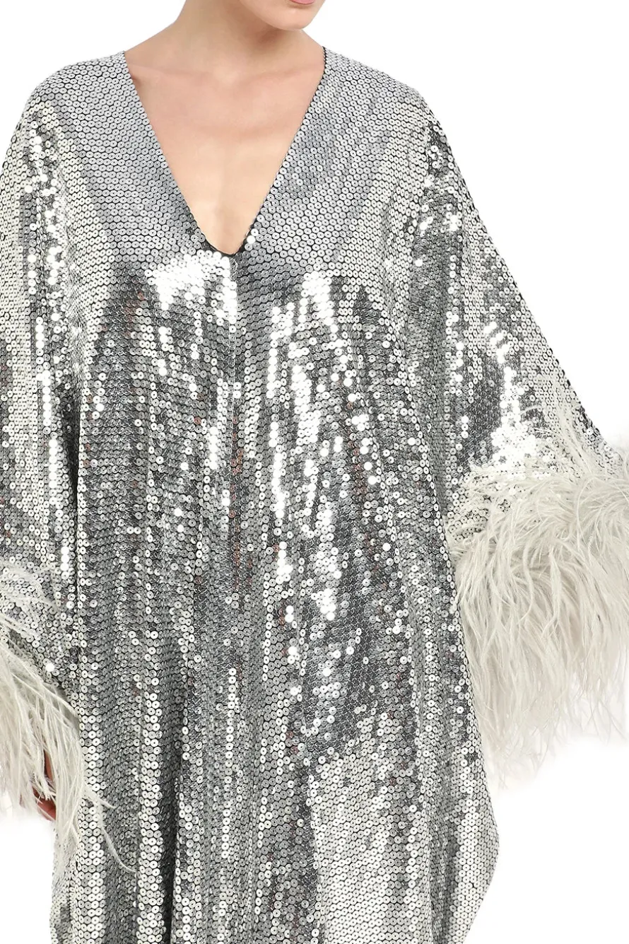 Gala Disco Feather Kaftan