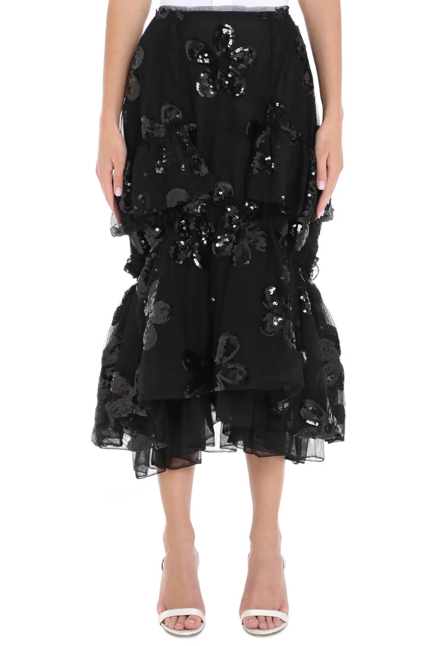 Gathered Ruffle Skirt