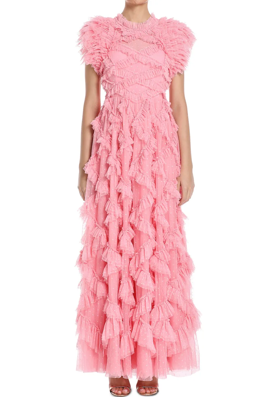 Genevieve Ruffle Maxi Dress