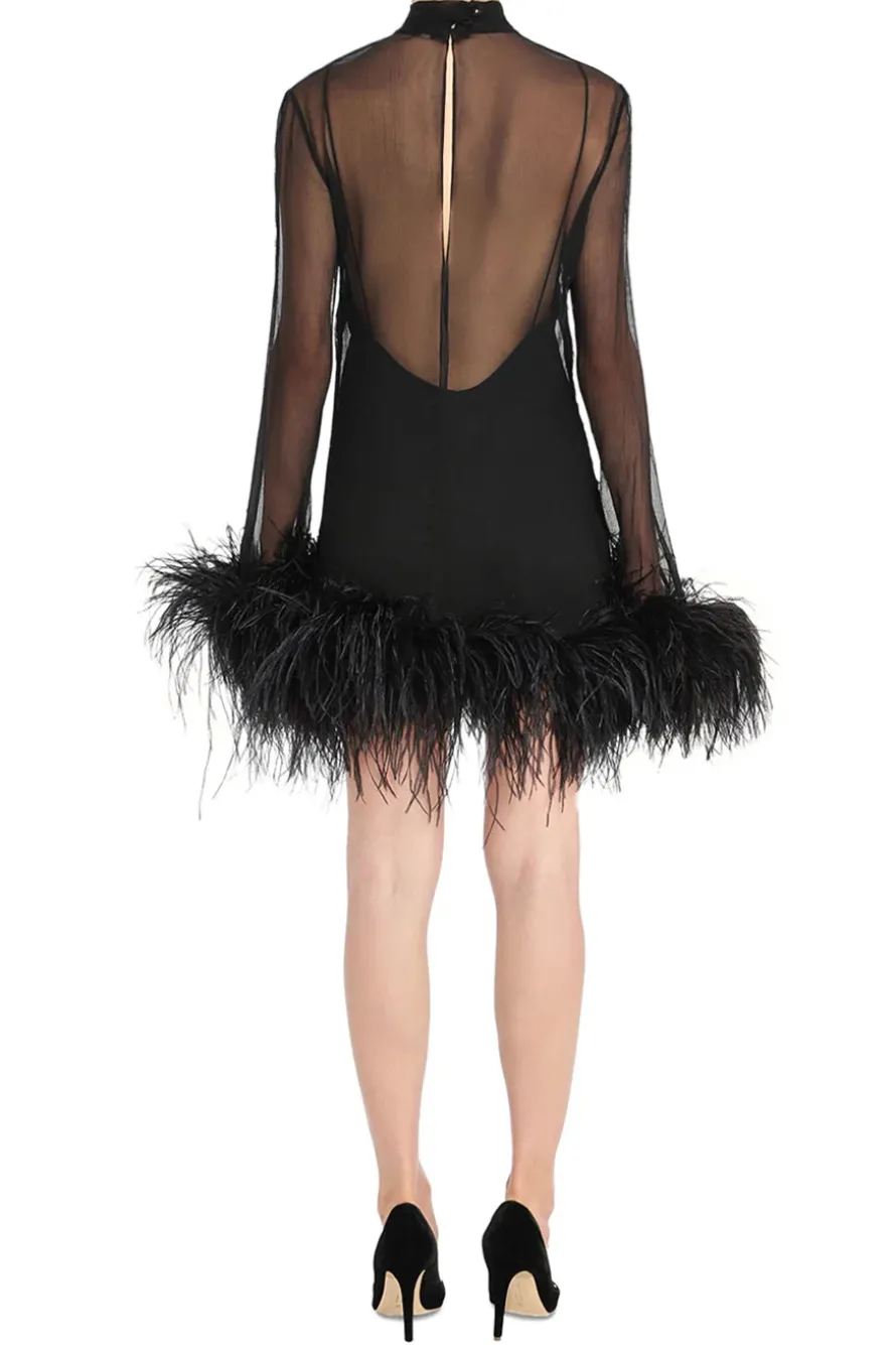 Gina Spirito Sheer Feather Dress