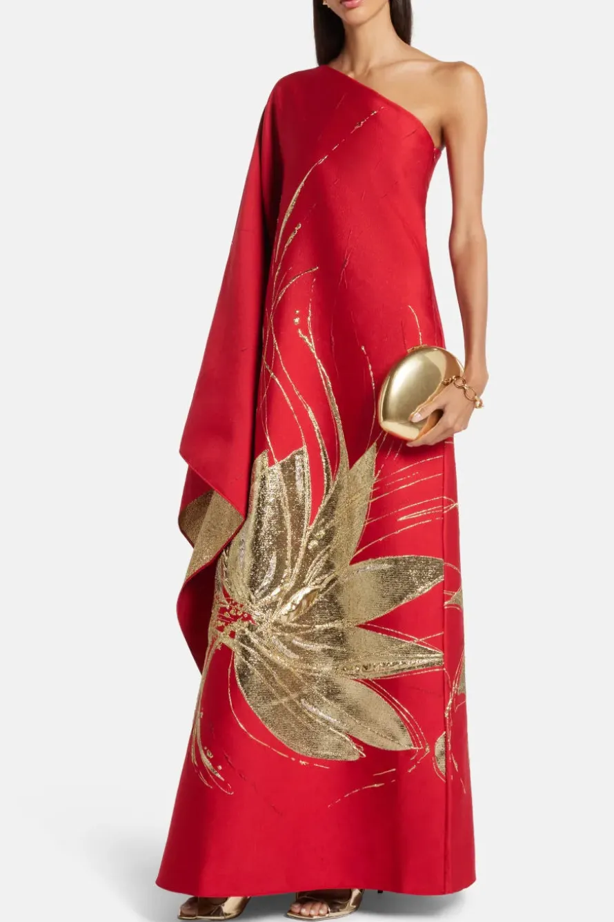 Hardison One Shoulder Maxi Dress