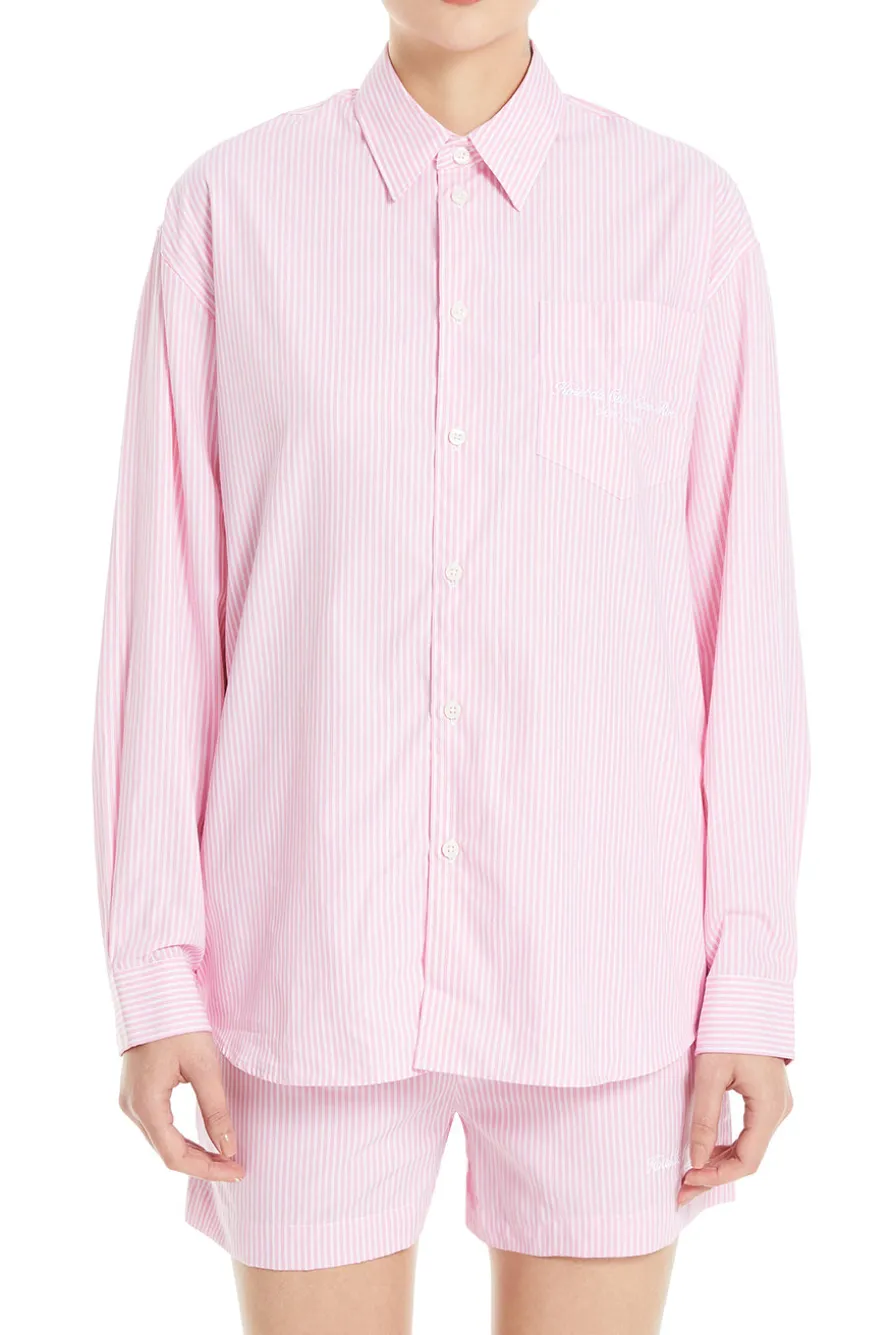 Hotel Du Cap Cursive Oversized Shirt