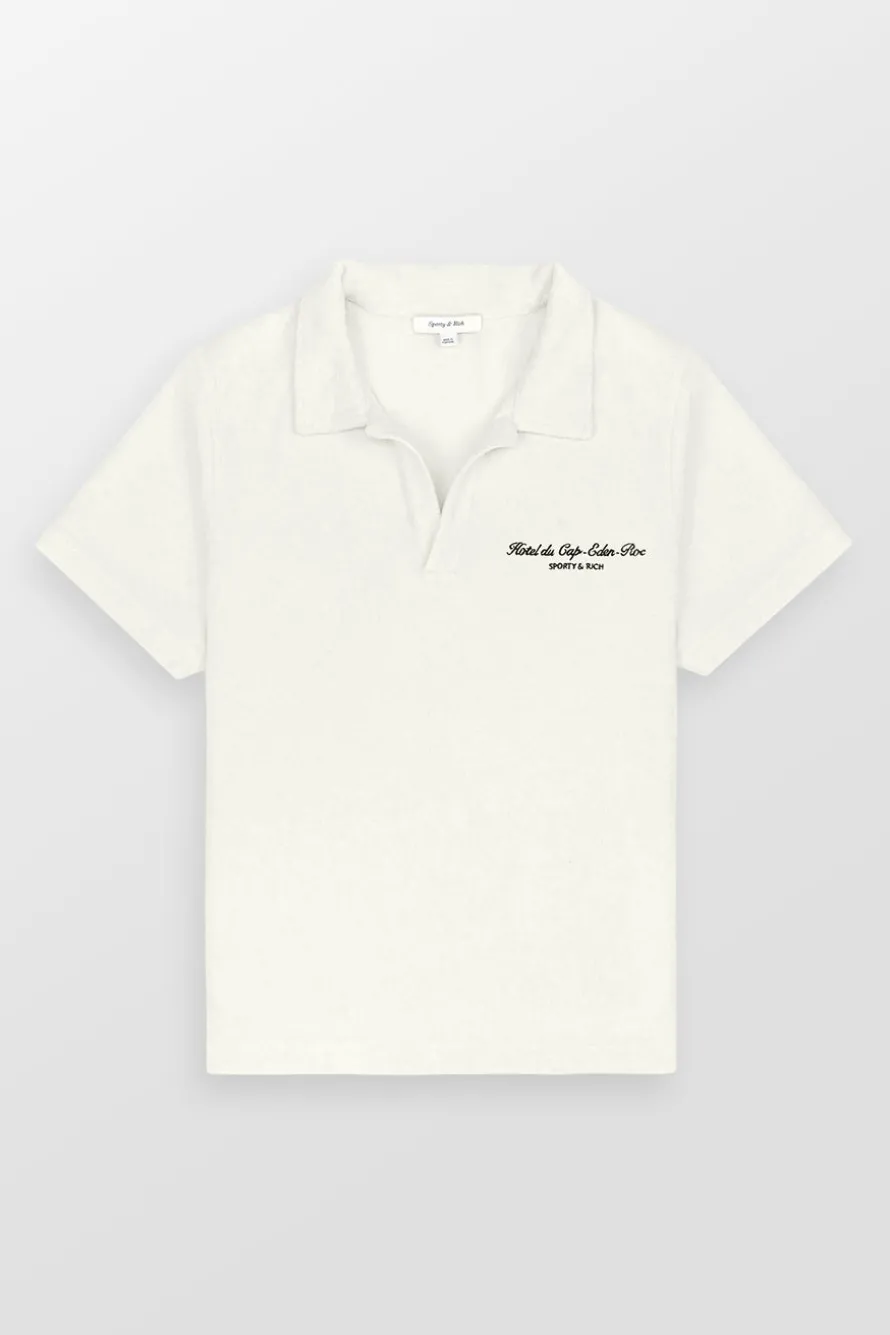Hotel Du Cap Cursive Terry Polo T-Shirt