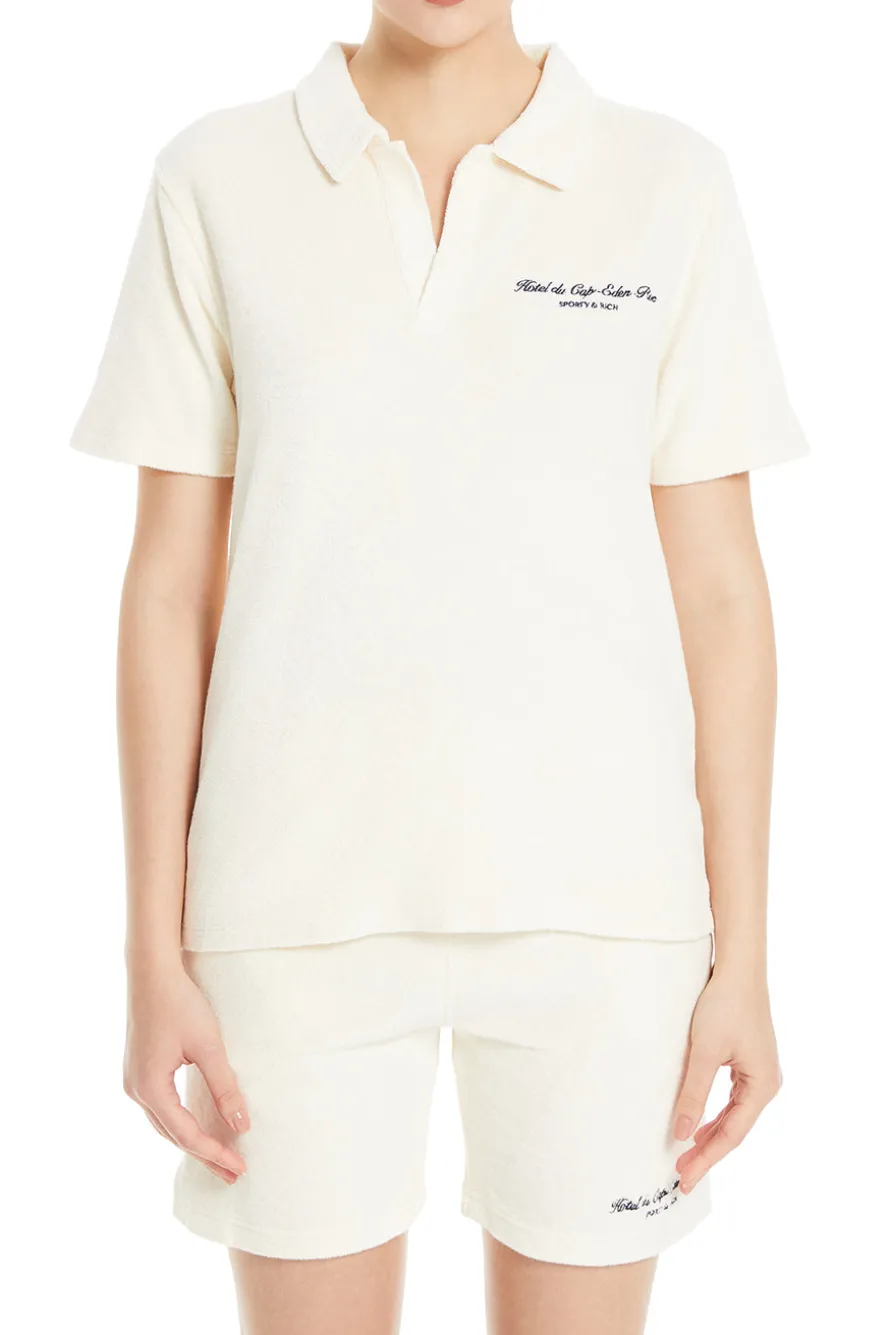 Hotel Du Cap Cursive Terry Polo T-Shirt