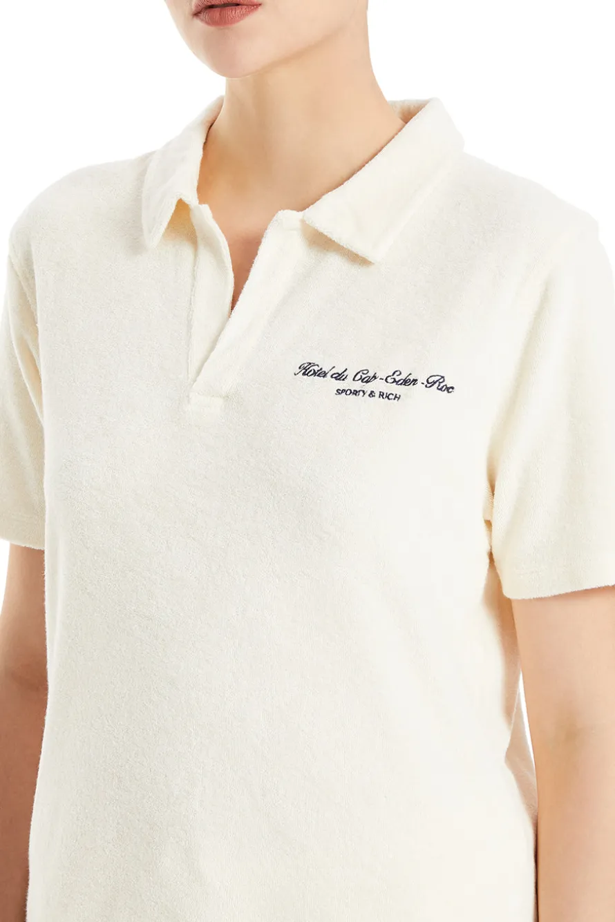 Hotel Du Cap Cursive Terry Polo T-Shirt
