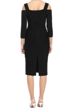 Icon Notched Bateau Midi Dress
