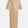 Illusion Embellished Evening Gown