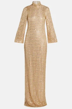 Illusion Embellished Evening Gown