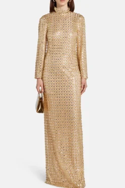 Illusion Embellished Evening Gown