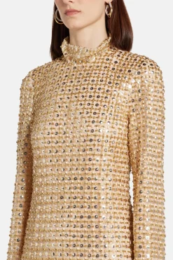 Illusion Embellished Evening Gown