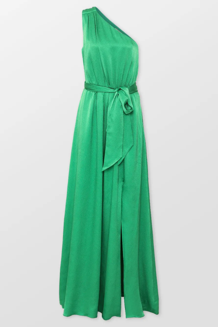 Ivy Tie-Detail Satin Maxi Dress