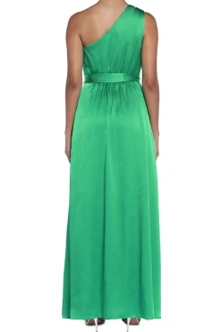 Ivy Tie-Detail Satin Maxi Dress