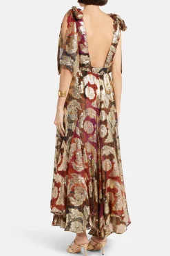 Jacquard Lurex Maxi Dress