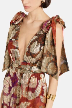 Jacquard Lurex Maxi Dress