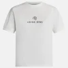 Jaylin Monogram Logo Cotton Round Neck T-Shirt in White