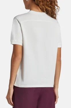 Jaylin Monogram Logo Cotton Round Neck T-Shirt in White