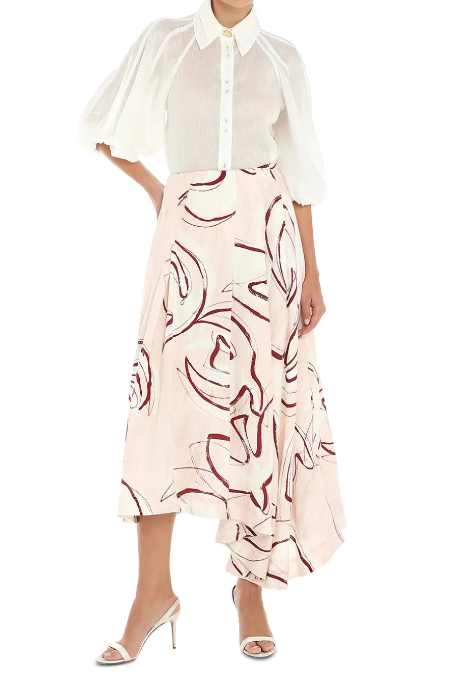 Jeanne Dipped Midi Skirt