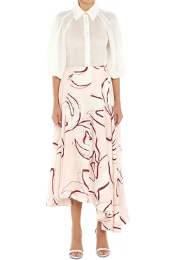 Jeanne Dipped Midi Skirt