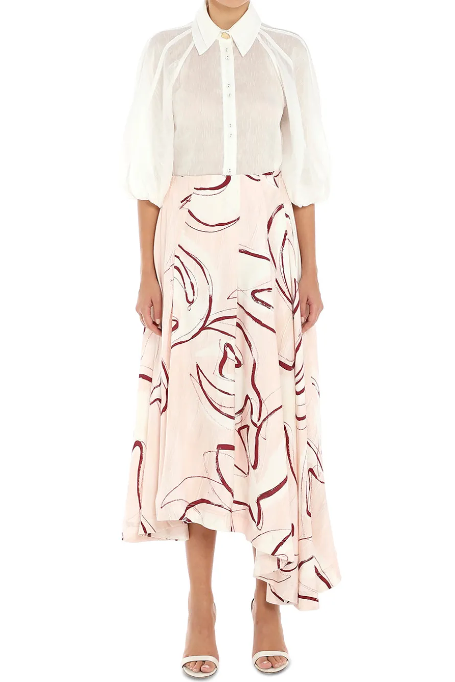 Jeanne Dipped Midi Skirt