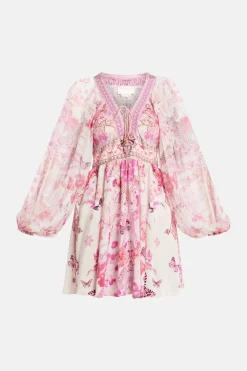 Lace Up Front Mini Dress