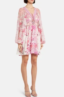 Lace Up Front Mini Dress