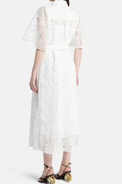 Laicey Paisley Midi Dress in White