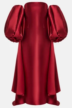 Lea Off Shoulder Cape Evening Gown