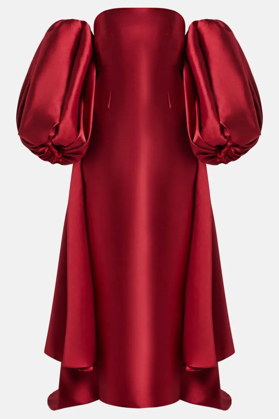 Lea Off Shoulder Cape Evening Gown