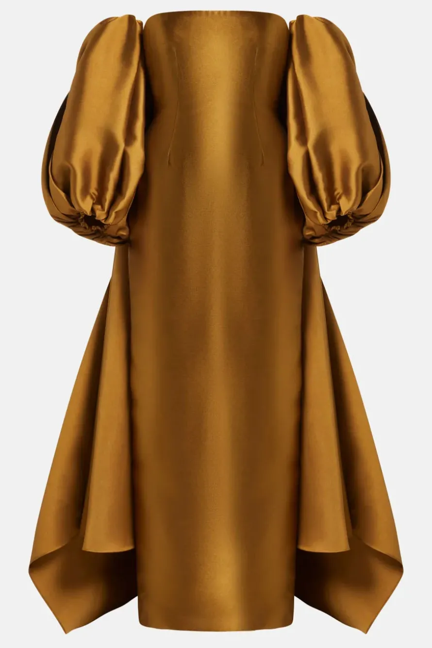 Lea Off Shoulder Cape Evening Gown