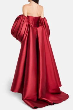 Lea Off Shoulder Cape Evening Gown