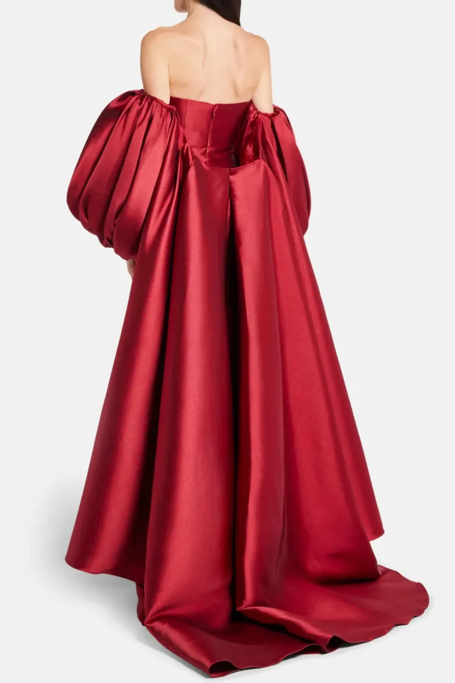 Lea Off Shoulder Cape Evening Gown