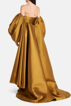 Lea Off Shoulder Cape Evening Gown