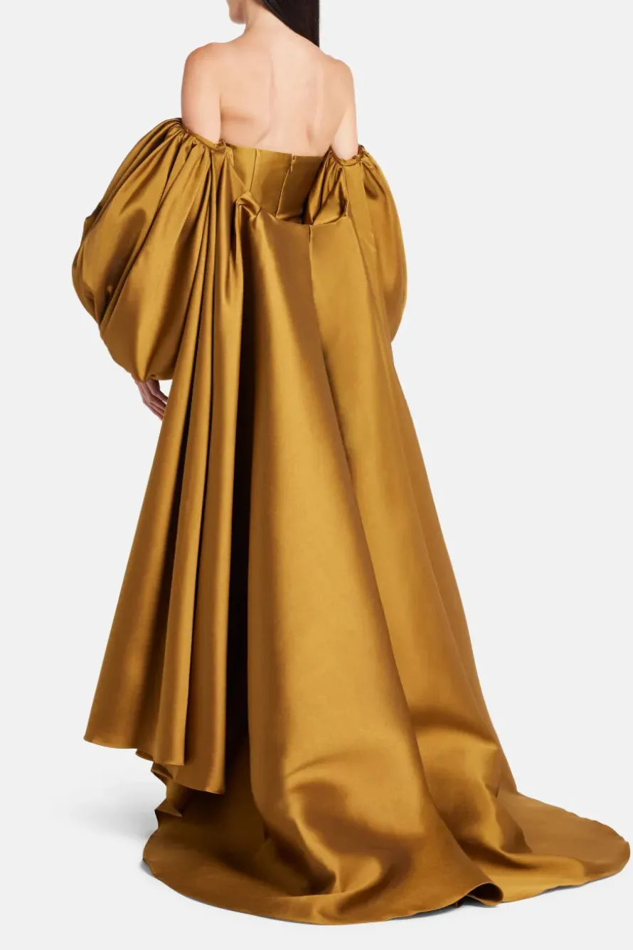 Lea Off Shoulder Cape Evening Gown