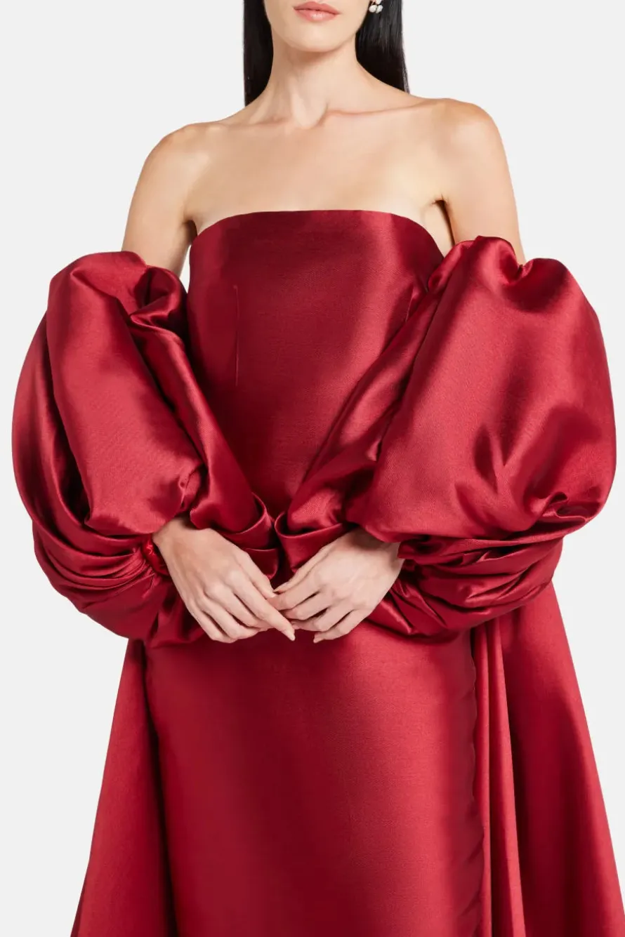 Lea Off Shoulder Cape Evening Gown