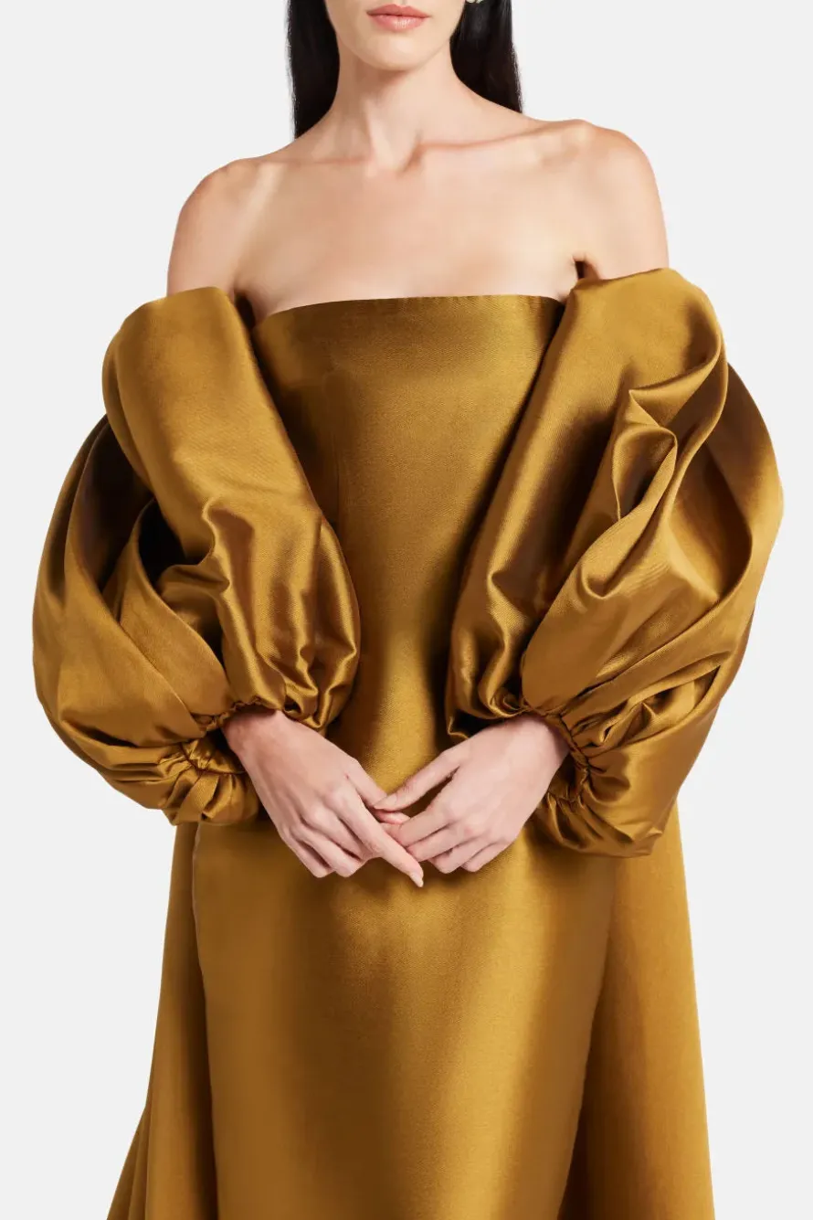 Lea Off Shoulder Cape Evening Gown