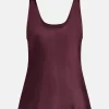 Lea Sleeveless Silk Top in Burgundy